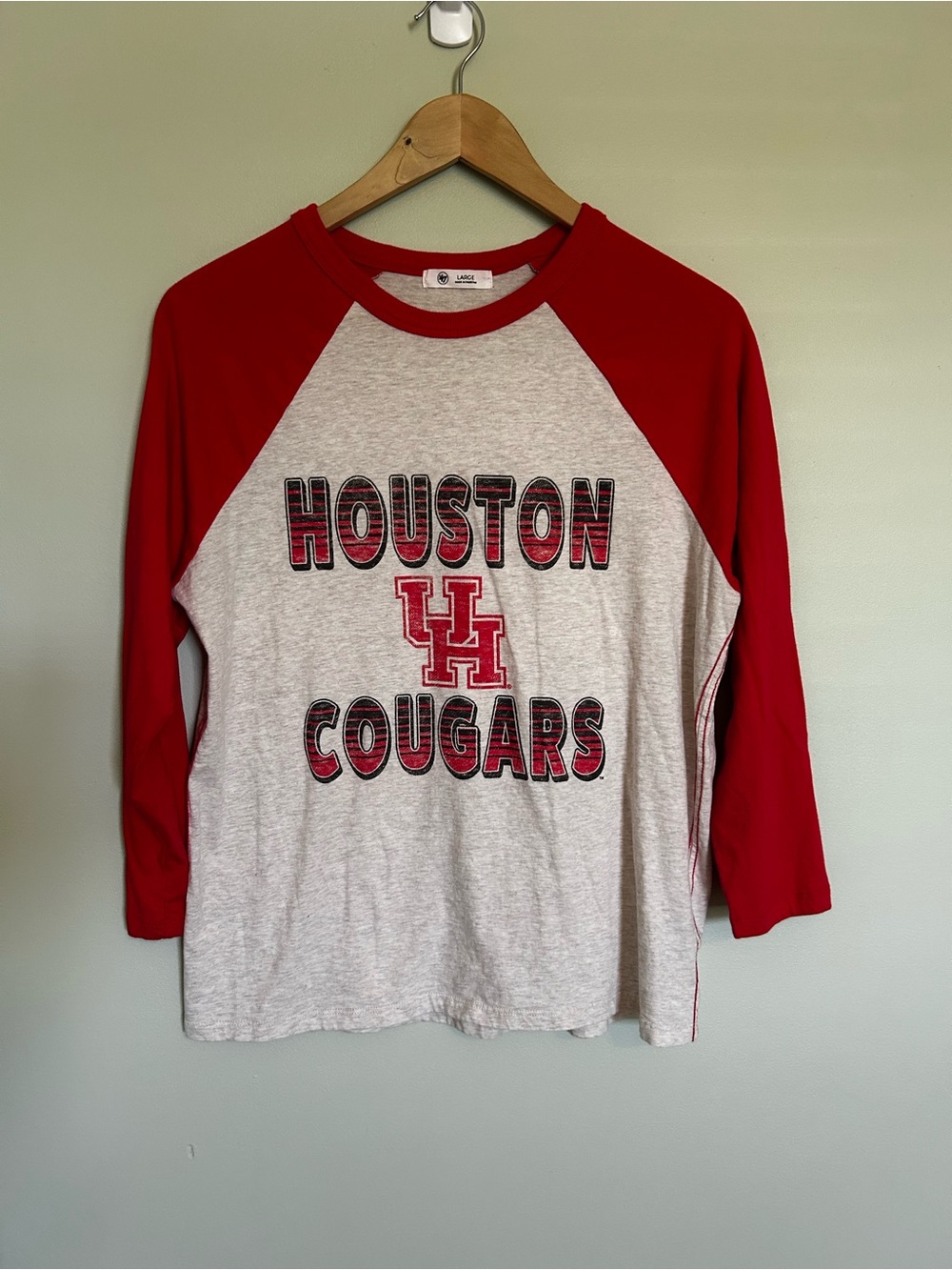 University of Houston Cougars Baseball Jersey Top Size Large